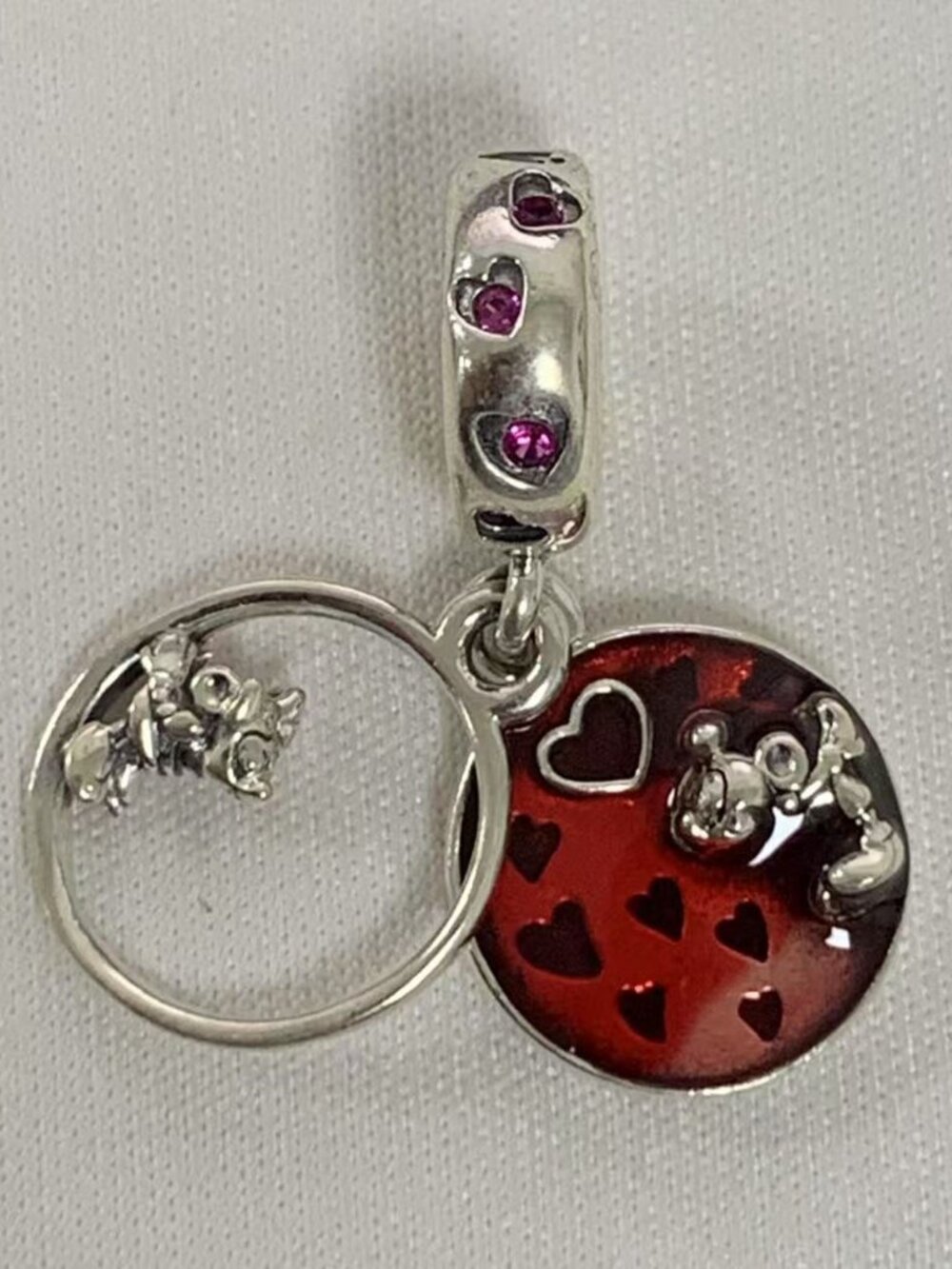 Pandora Disney Mickey Mouse & Minnie Mouse Love and Kisses Dangle Charm, Jewelry